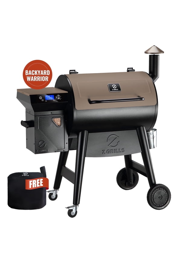 Backyard Warrior 697 sq.in 8-in-1 Wood Pellet Grill Smoker with PID V3.0 Technology, LCD Screen, Meat Probes and Rain Cover