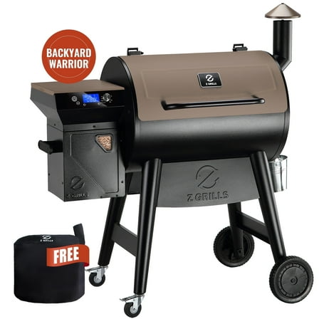 Z GRILLS Backyard Warrior 697 sq.in 8-in-1 Wood Pellet Grill Smoker with PID V3.0 Technology, LCD Screen, Meat Probes and Rain Cover