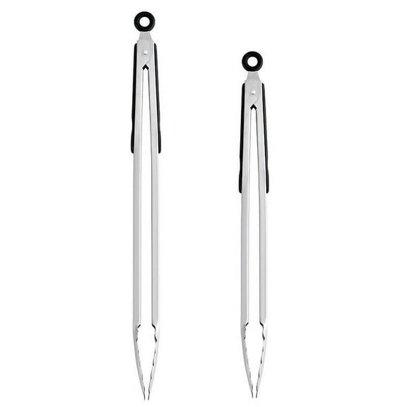 Z GRILLS Kitchen Tongs for Cooking Serving Grilling Barbecuing Salads Kitchen Clips Easy to Use, BBQ Heavy Duty Serving Food Stainless Steel Tongs (12'' & 9'' )