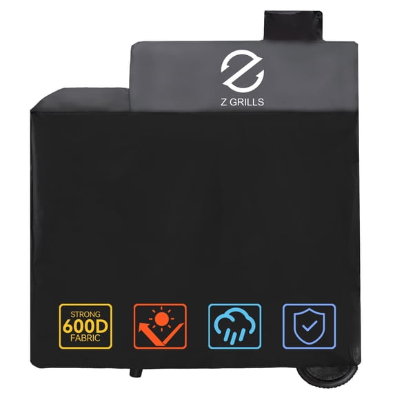 Z GRILLS Pellet Grill Cover 40 Inch Upgraded 600D Polyester Fabric, Heavy Duty, Waterproof, Weather Resistant Full Length Grill Cover for 550A and 550A2E Pellet Smoker