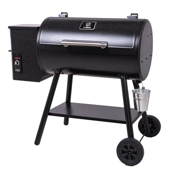 Z GRILLS Upgrade 567 Sq.in Cooking Area Wood Pellet Grill & Smoker 8 in 1 BBQ Smoker with PID Controller, 10 Lbs Hopper, Storage Shelf for Outdoor BBQ