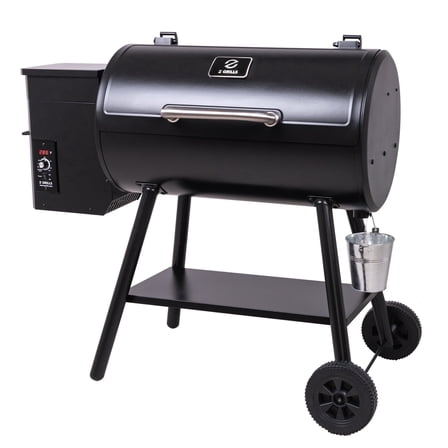 Z GRILLS Upgrade 567 Sq.in Cooking Area Wood Pellet Grill & Smoker 8 in 1 BBQ Smoker with PID Controller, 10 Lbs Hopper, Storage Shelf for Outdoor BBQ