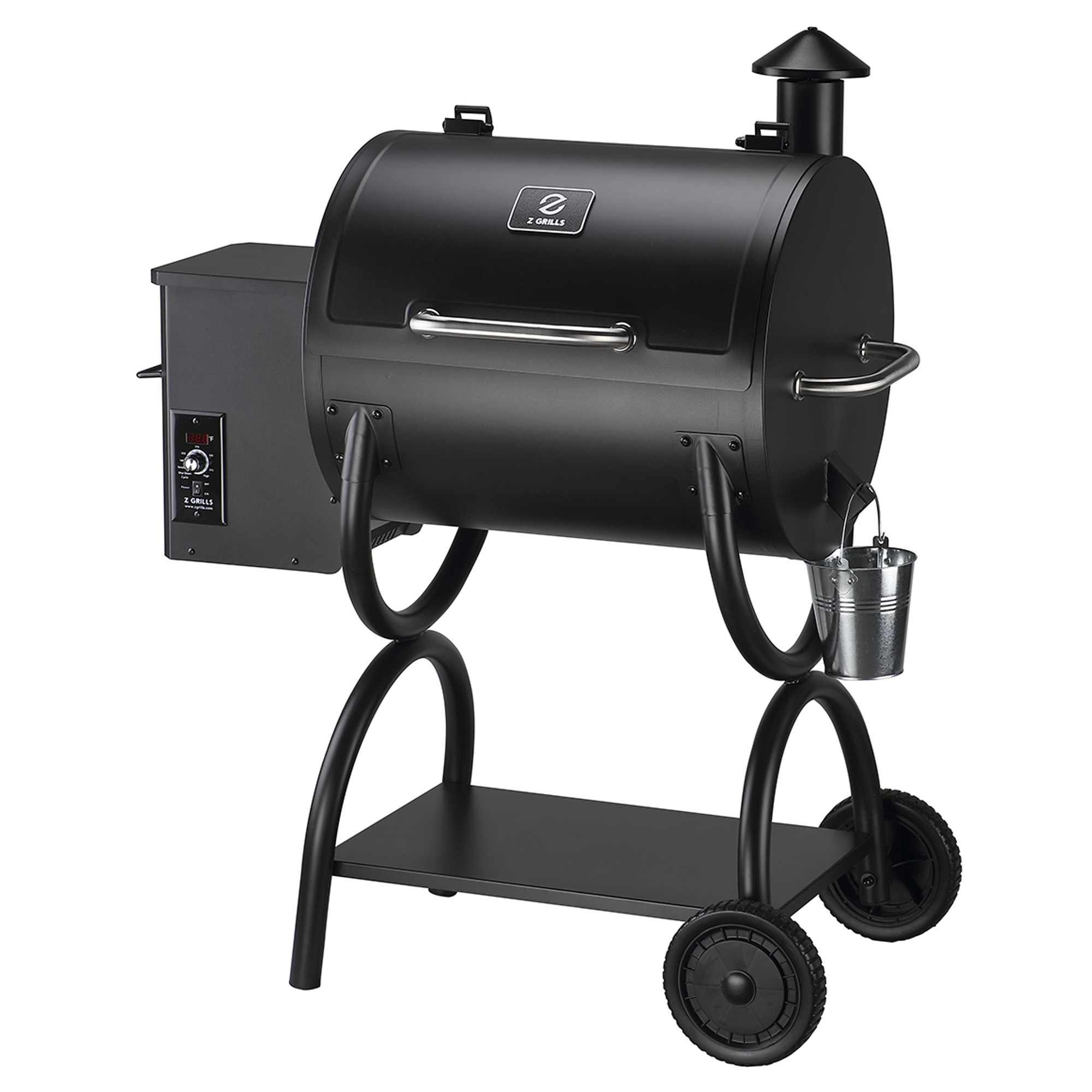 Z GRILLS ZPG-550A 590 sq. in. Wood Pellet Grill and Smoker 7-in-1 BBQ Black - image 1 of 8