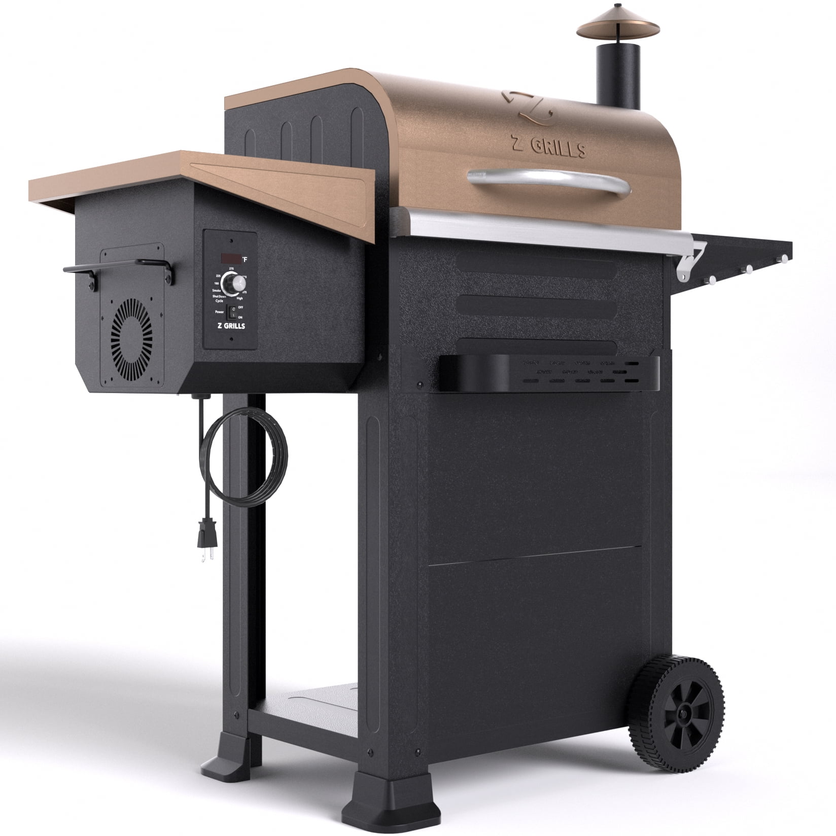 GRILLS ZPG-6002B 573 sq. in. Wood Pellet Grill and Copper -