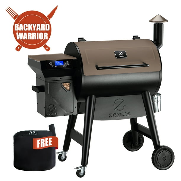 Z Grills 697 sq.in. Pellet Grill with Temps Controller 2.0 and 8 in 1 BBQ Bronze Walmart Business Supplies