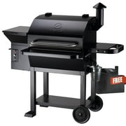 Z GRILLS Powerhouse 1056 sq.in Black Pellet Grill & Smoker 10002B with PID Controller, Foldable Front Shelf and Rain Cover