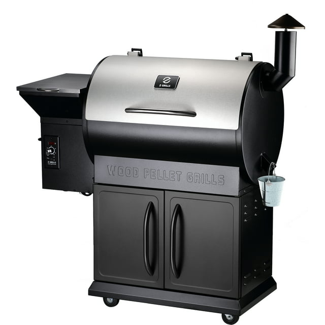 Z Grills ZPG-700E Wood Pellet Grill & Smoker 700 sq in 8 in 1 BBQ Auto Temperature 2020 Model Cover included in Stainless