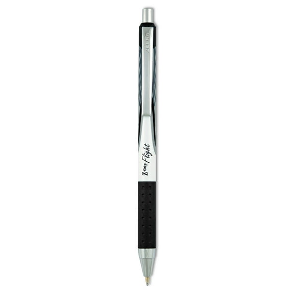 Zebra Z-Grip Flight Retractable Ballpoint Pen 1.2 mm Bold Black Dozen 21910