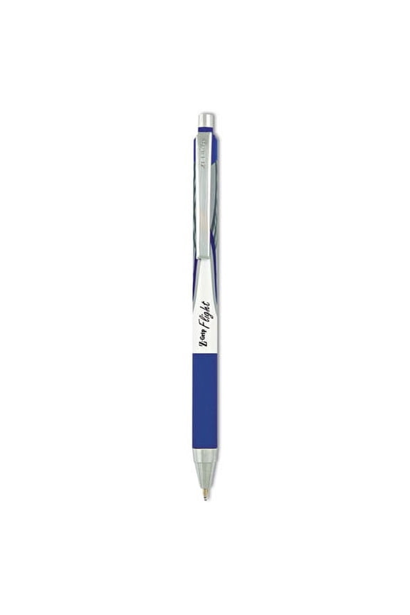 Z-Grip Flight Ballpoint Pen, Retractable, Bold 1.2 mm, Blue Ink, White Barrel, 12/Pack | Bundle of 2 Dozen