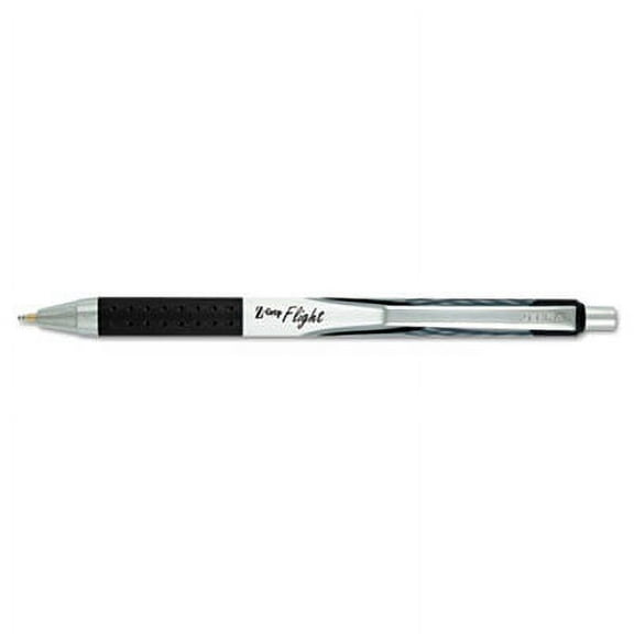 Z-Grip Flight Retractable Ballpoint Pen, 1.2 mm, Bold, Black, Dozen, Sold as 12 Each