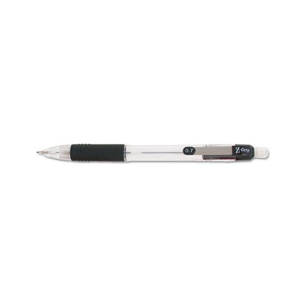 ZGrip Mechanical Pencil 0.7 mm, HB 2.5, Black Lead, Clear/Black Grip