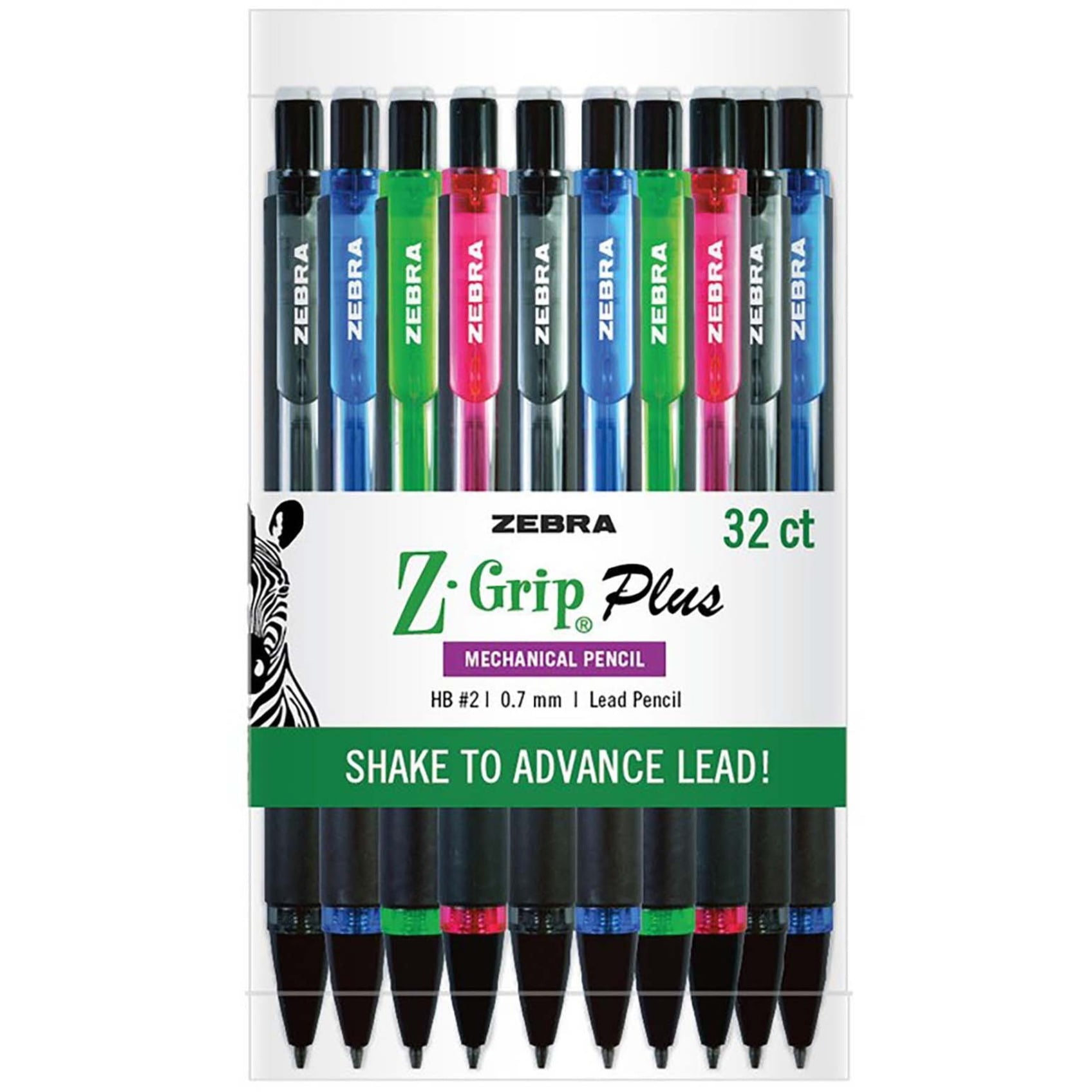 Zebra 55410 0.7 mm HB (#2) Z-Grip Plus Mechanical Pencil - Black