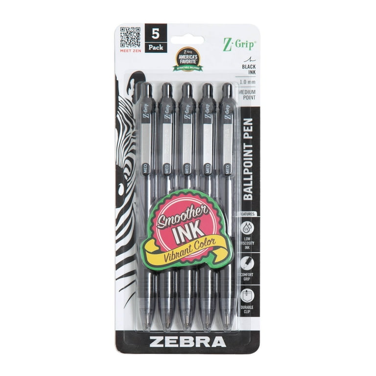 Zebra Z-Grip Retractable Ballpoint Pens - Medium Pen Point - 1 mm Pen Point Size - Retractable - Red - Clear, Red Barrel - 12 / Dozen Zebra Z-Grip Retractable Ballpoint Pens - Medium Pen Point - 1 mm Pen Point Size - Retractable - Red - Clear, Red Barrel - 12 / Dozen