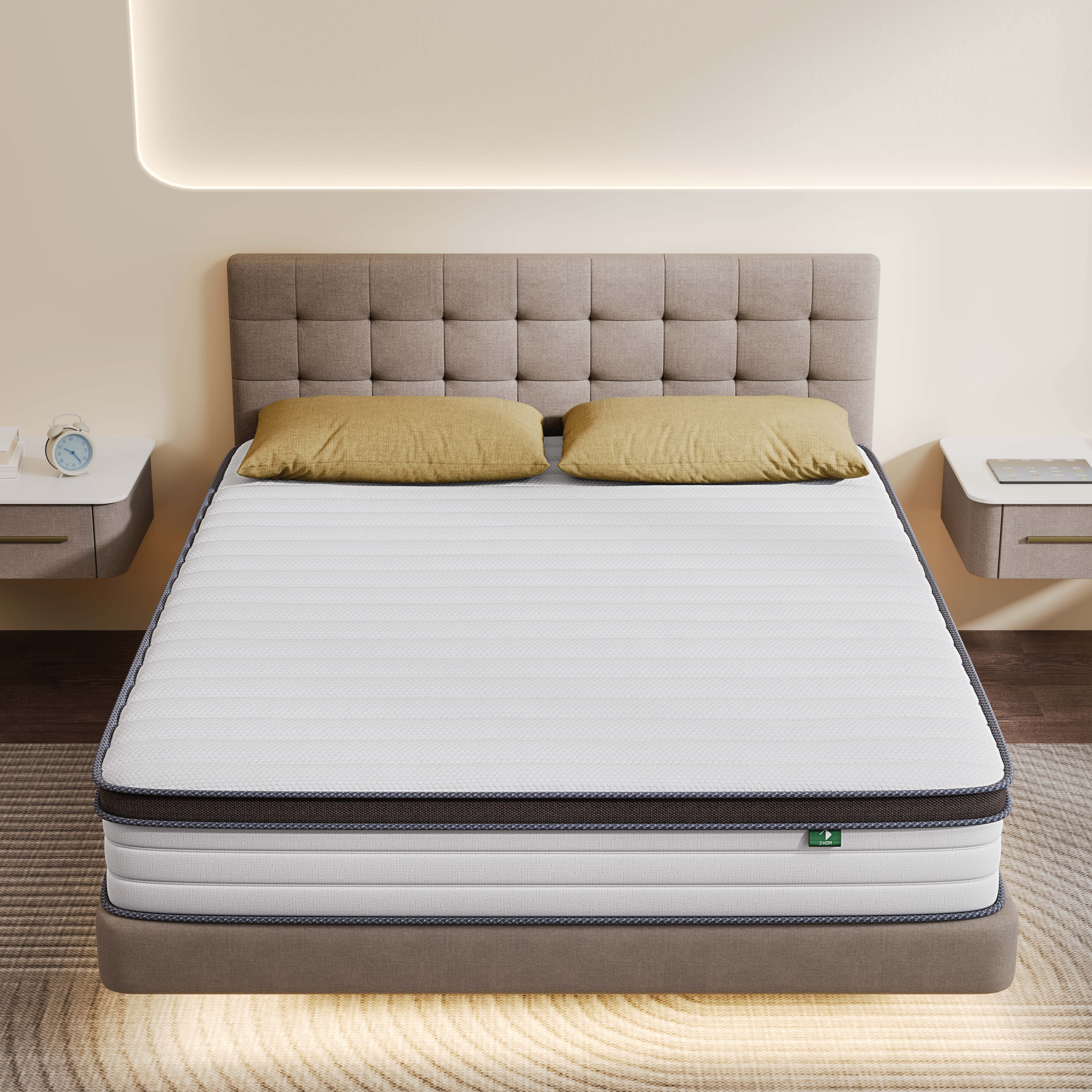 Z-HOM 10" Full Size Mattress in a Box, Pocket Spring Hybrid Mattress, Medium Soft Comfort
