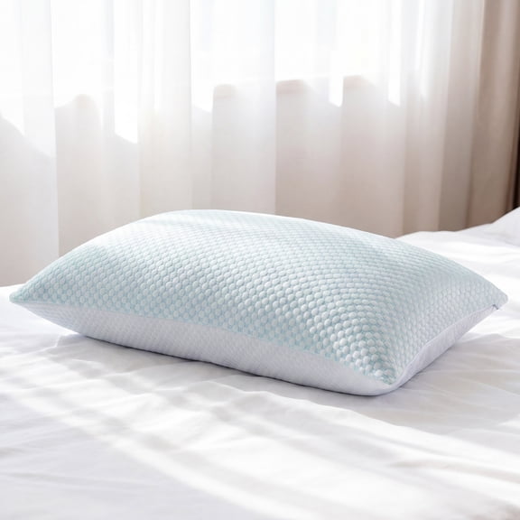 Z-HOM Adjustable Soft Memory Foam Pillows Set of 1, Temperature Regulating Cooling Pillow for Sleeping, OEKO-TEX Certified Full Size Bed Pillows (20*28 inch)