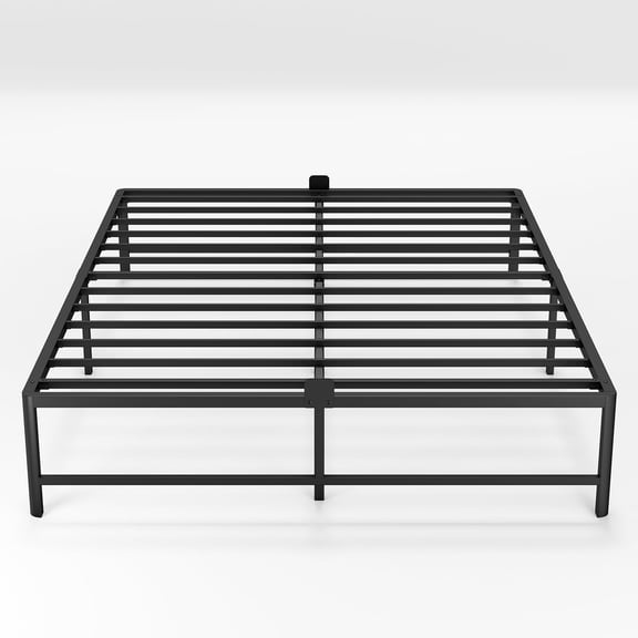 Z-HOM 14“ Queen Bed Frame, Heavy Duty Metal Platform Bed Frame with Under Bed Storage Space, Black