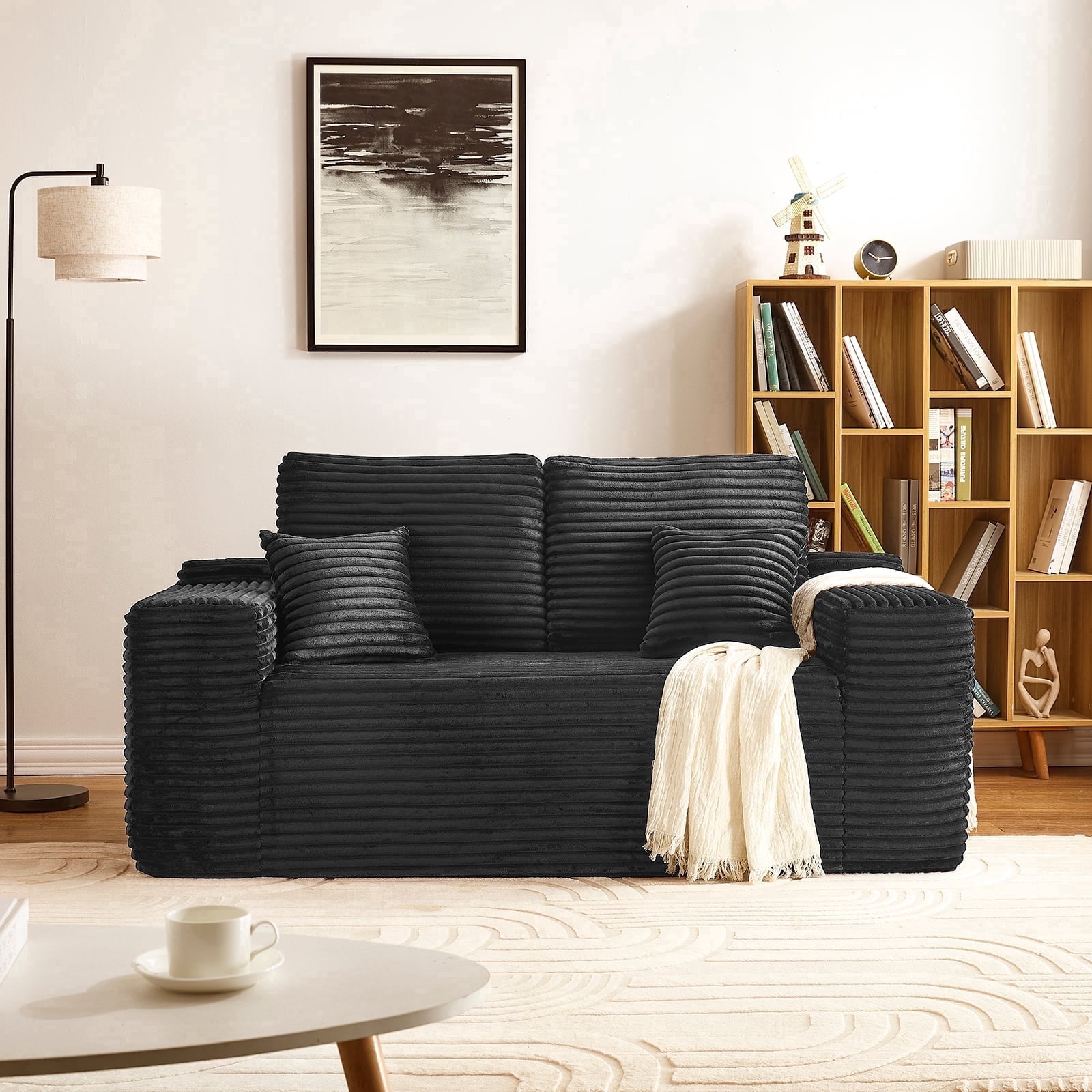 Z-HOM Folding Sofa Bed, Twin Size Floor Couch with Memory Foam