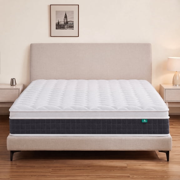 Z-Hom Queen Size Mattress 10 Inch, Hybrid Queen Mattress with Pocket & Springs, Pressure Relieving & Motion Isolation, Medium Firm Feel