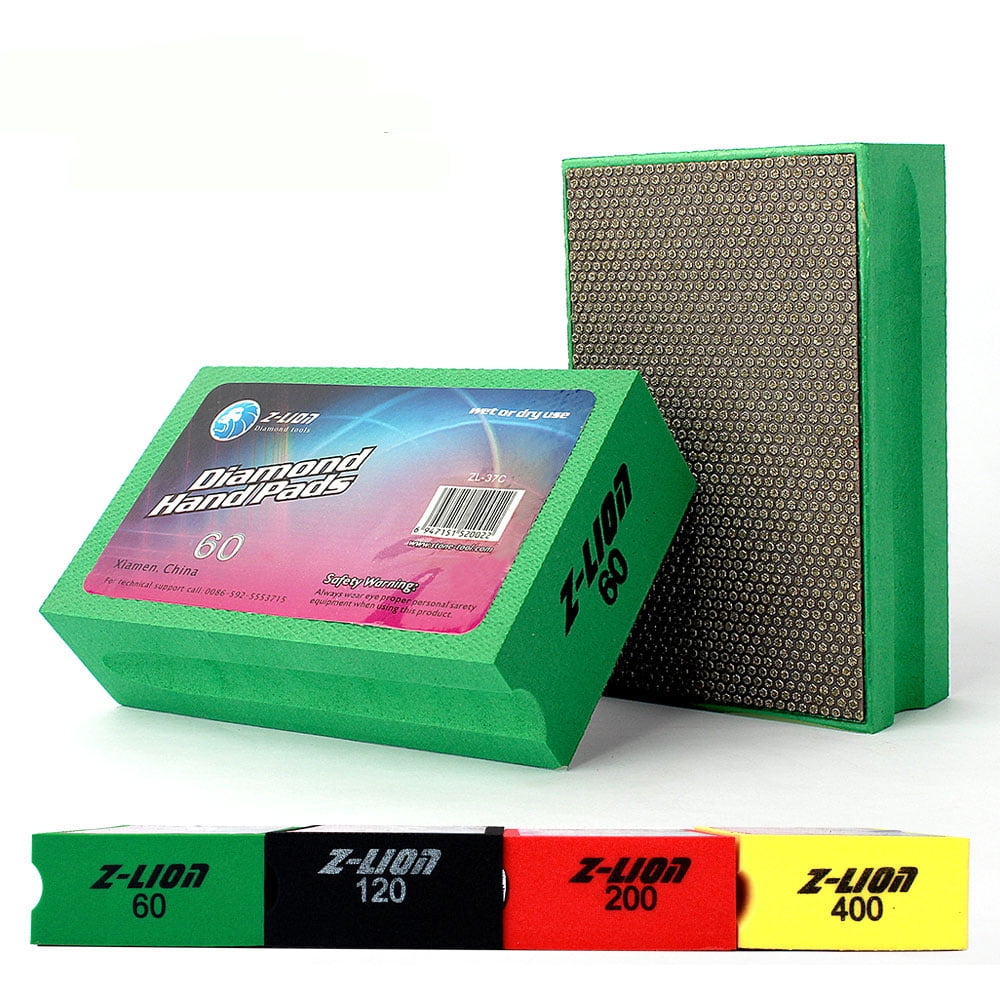 HOMESOM Diamant Hand Polijsten Pad Gegalvaniseerde Diamant Gereedschap Pad Voor Grante MarbIe Stone Glass 60 Grit
