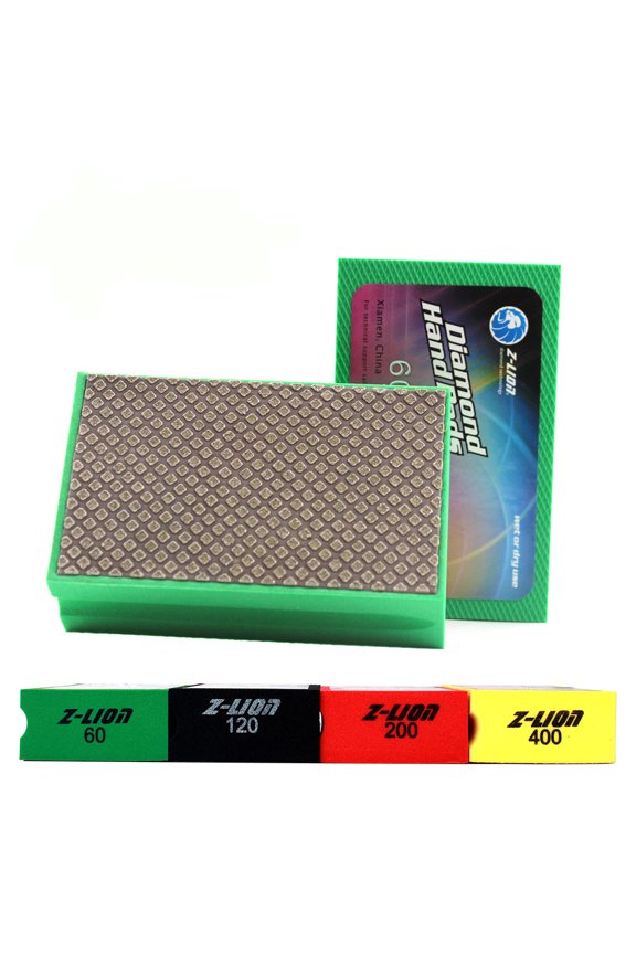 Z-LION Electroplated Diamond Hand Polishing Pads 120 Grit Glass Grinding Pad Stone Marble Ceramic Hand DIY Tool