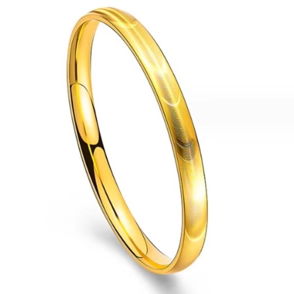 Z.LP Jewelry Gold Bangle, Classic Minimalist Design, Size: 60MM