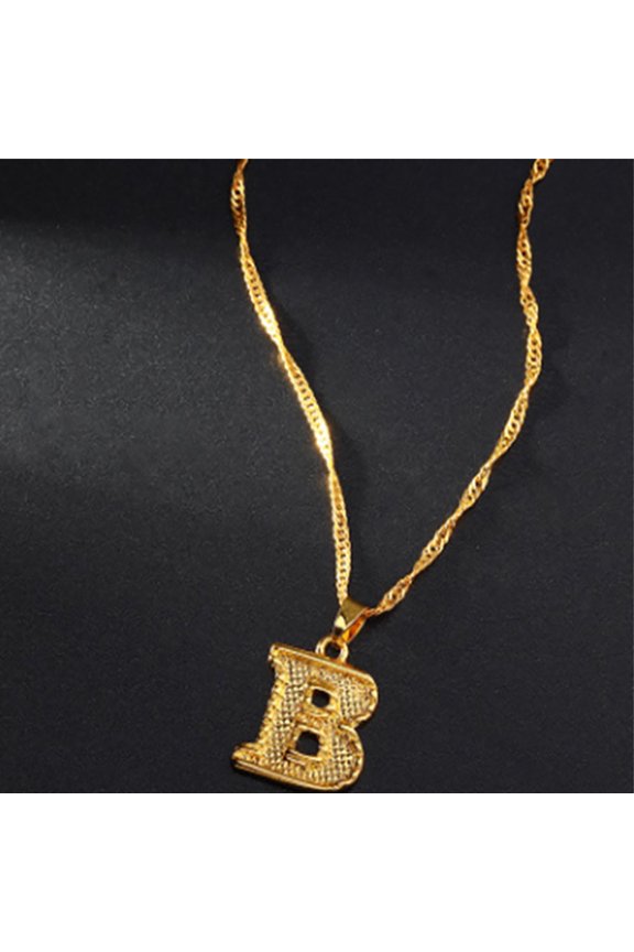 Jewelry Gold - Plated Layered Necklace Set with Heart & Initial Pendants