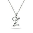 thumbnail image 1 of Z Letter Initial Alphabet Name Personalized 925 Sterling Silver Pendant Necklace, 1 of 3