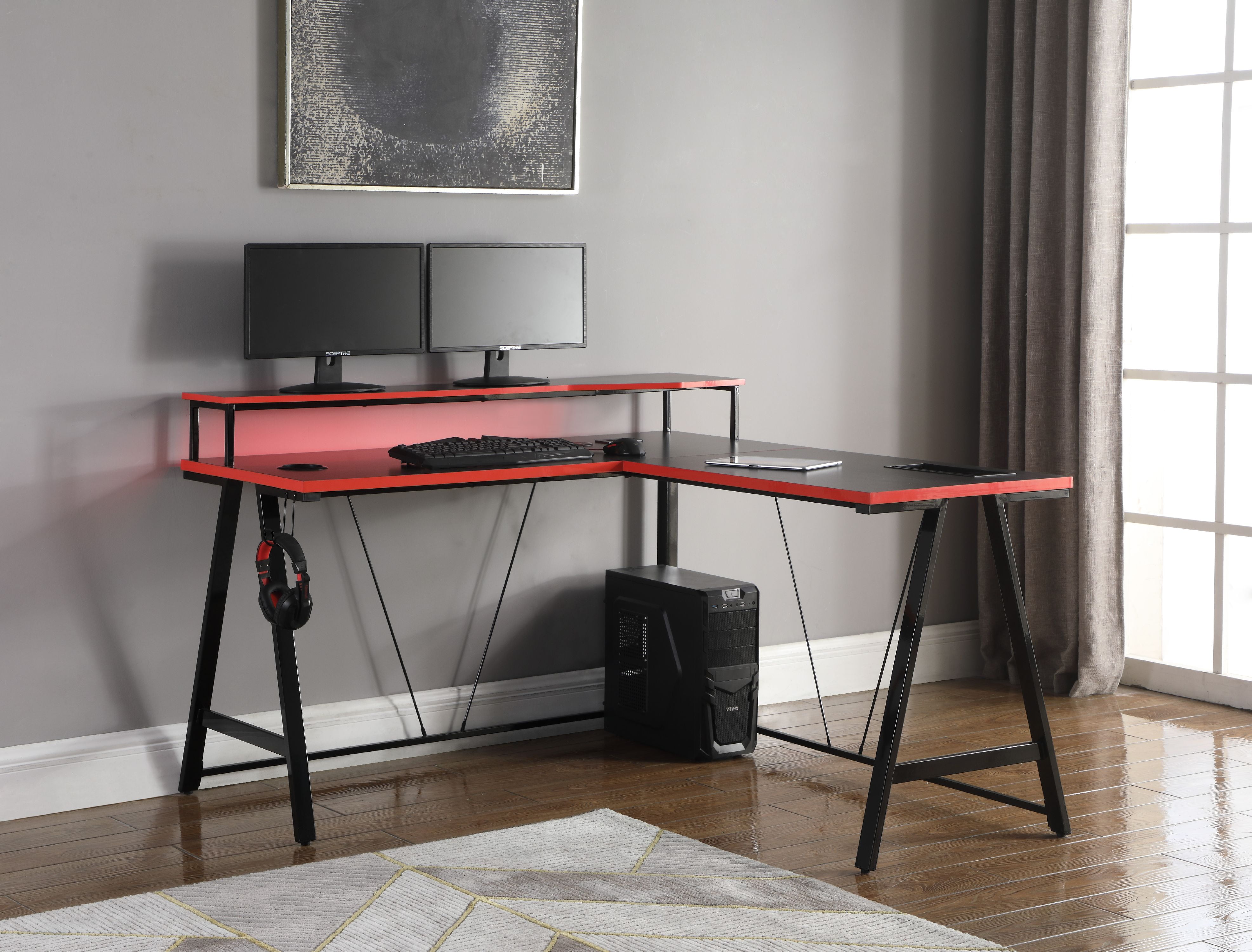 Z Line Series 1.5 Performance Light Up L Shape Gaming Desk