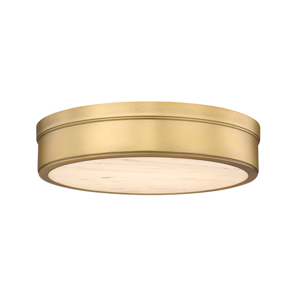 1944F15-RB-LED-Z-Lite-Anders - 30W 1 LED Flush Mount In Mid-Century Modern Style-3.5 Inches Tall and 15 Inches Wide-Rubbed Brass  Finish