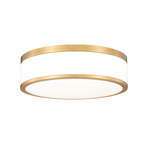 Z-Lite 1012F12-MGLD-LED Ballord 12" Wide Flush Mount Drum Ceiling Fixture - Gold