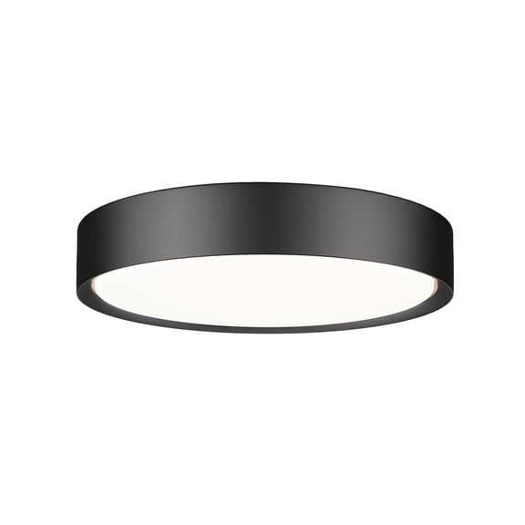 Z-Lite 1014F16-MB-LED Kawan 16" Wide Flush Mount Drum Ceiling Fixture - Black