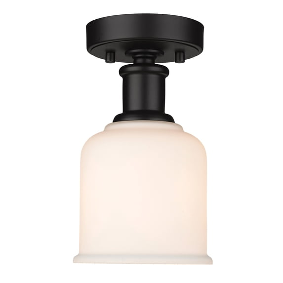 733F1-MB-Z-Lite-Bryant - 1 Light Flush Mount In Industrial Style-9.5 Inches Tall and 5.5 Inches Wide-Matte Black Finish-Matte Opal Glass Color