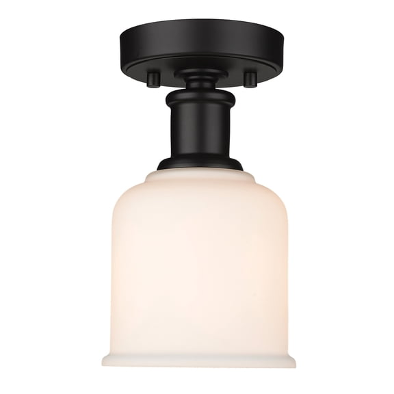 733F1-MB-Z-Lite-Bryant - 1 Light Flush Mount In Industrial Style-9.5 Inches Tall and 5.5 Inches Wide-Matte Black Finish-Matte Opal Glass Color
