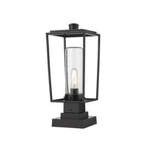 Z-Lite 1 Light Outdoor Pier Mounted Fixture in Black