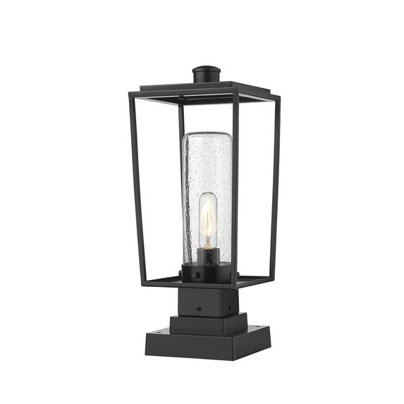 Z-Lite 1 Light Outdoor Pier Mounted Fixture in Black