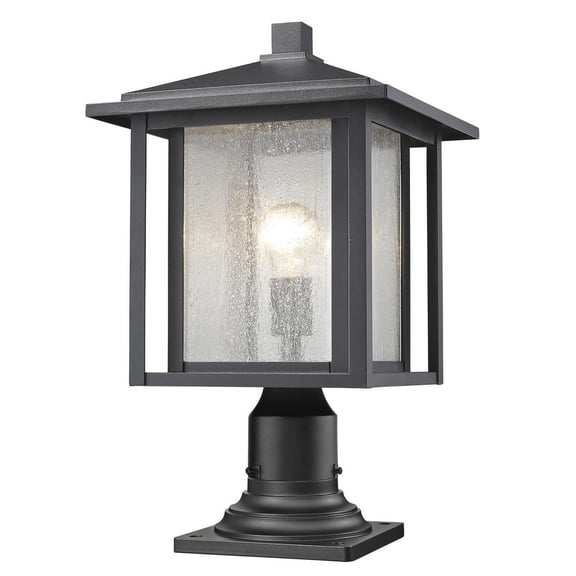 1 Light Outdoor Pier Mount Light In Contemporary Style-18.25 Inches Tall And 11 Inches Wide Z-Lite 554Phb-533Pm-Bk