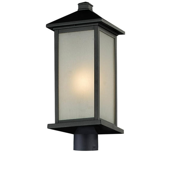 Z-Lite Aspen Outdoor Post Lantern in Clear and Oil Rubbed Bronze