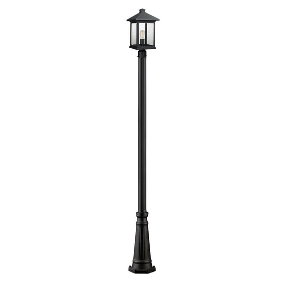 Z-Lite Portland 1 Light Outdoor Post Light in Black