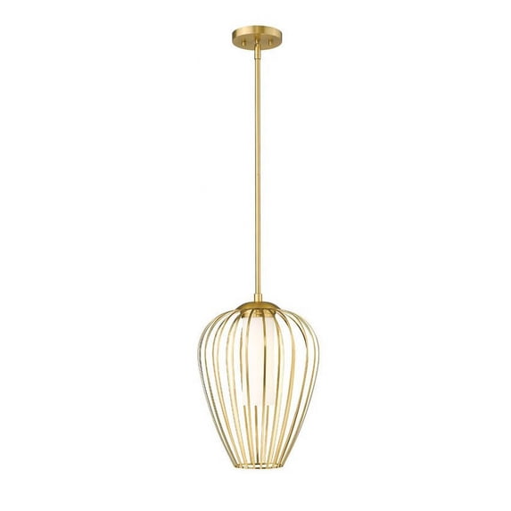 7507-12MGLD-Z-Lite-Savanti - 1 Light Pendant In Modern Style-16.5 Inches Tall and 12 Inches Wide-Modern Gold Finish