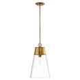 thumbnail image 1 of 2300P12-RB-Z-Lite-Wentworth - 1 Light Pendant In Restoration Style-21.5 Inches Tall and 11.5 Inches Wide-Rubbed Brass  Finish, 1 of 2