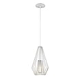 thumbnail image 1 of Z-Lite Quintus 1 Light Mini Pendant in White, 1 of 5