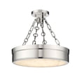 thumbnail image 1 of 1944SF15-PN-LED-Z-Lite-Anders - 30W 1 LED Semi-Flush Mount In Mid-Century Modern Style-13.75 Inches Tall and 15 Inches Wide-Polished Nickel Finish, 1 of 2