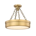thumbnail image 1 of 1944SF15-RB-LED-Z-Lite-Anders - 30W 1 LED Semi-Flush Mount In Mid-Century Modern Style-13.75 Inches Tall and 15 Inches Wide-Rubbed Brass  Finish, 1 of 2