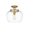 thumbnail image 1 of 473SF13-OBR-Z-Lite-Joliet - 1 Light Semi-Flush Mount In Modern Style-12.5 Inches Tall-Olde Brass Finish, 1 of 7