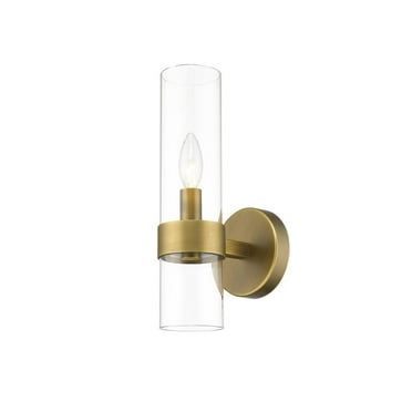 Z-Lite 1 Light Wall Sconce, Rubbed Brass