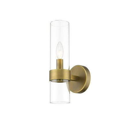 Z-Lite 1 Light Wall Sconce, Rubbed Brass