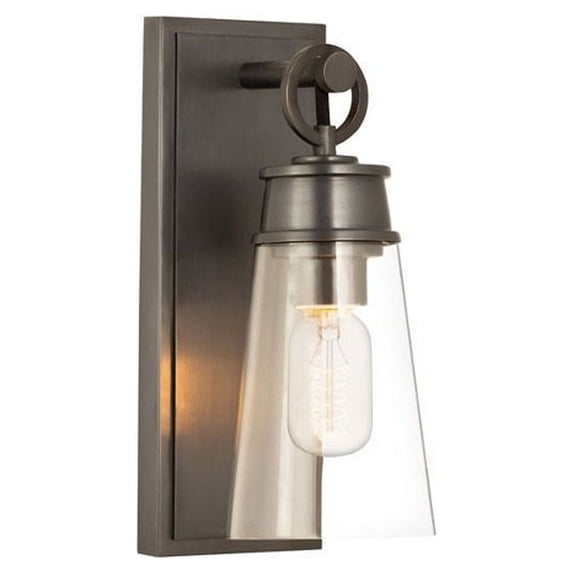 2300-1SS-BP-Z-Lite-Wentworth - 1 Light Wall Sconce In Restoration Style-12 Inches Tall and 4.5 Inches Wide Plated Bronze Brushed Nickel Finish with