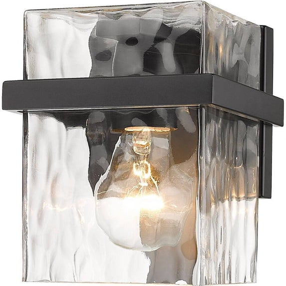 1938-1S-MB-Z-Lite-Bennington - 1 Light Wall Sconce In Traditional Style-7 Inches Tall and 5.5 Inches Wide-Matte Black Finish