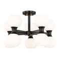 thumbnail image 1 of 494-10SF-MB-Z-Lite-Artemis - 10 Light Semi-Flush Mount In Mid-Century Modern Style-13.75 Inches Tall and 21 Inches Wide-Matte Black Finish, 1 of 2