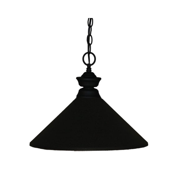 Z-Lite 1 Light Pendant in Matte Black